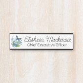 Butterfly Garden Light Blue Office Türschild (Vorderseite )