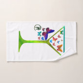 Butterfly Garden Martini Pop Kunst, Dichtung und M Badhandtuch Set (Handtuch)