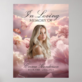 Butterfly Garden Memorial Welcome Sign Poster