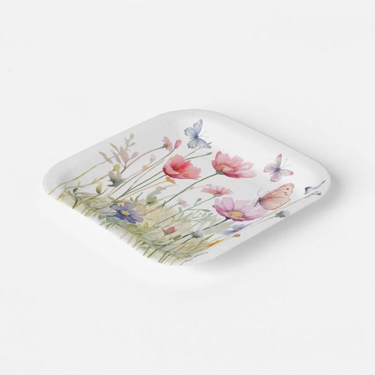 Butterfly Garden Paper Tellers 11 cm Pappteller (Gewinkelt)