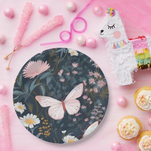 Butterfly Garden Pappteller (Party)
