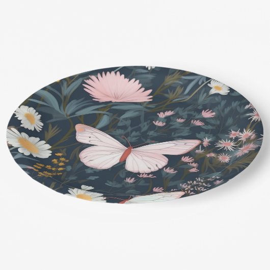 Butterfly Garden Pappteller (Schrägansicht)