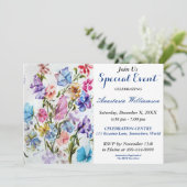 BÜTTERFLY GARDEN PARTY EVITE EINLADUNG (Stehend Vorderseite)