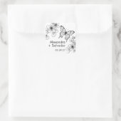 Butterfly Garden Personalisiert Gefälligkeitsaufkl Quadratischer Aufkleber (Tasche)
