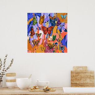 Butterfly Garden Poster
