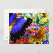 Butterfly Garden Postkarte (Vorne/Hinten)