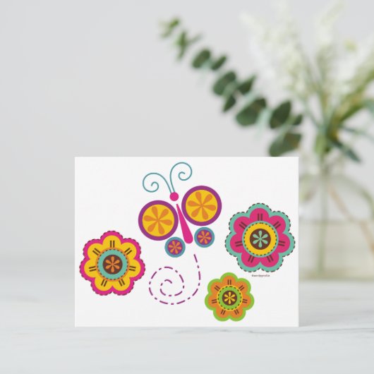 Butterfly Garden Postkarten (Stehend Vorderseite)