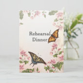 Butterfly Garden Probe Dinner Einladung (Stehend Vorderseite)