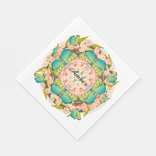 Butterfly Garden Serviette (Ecke)