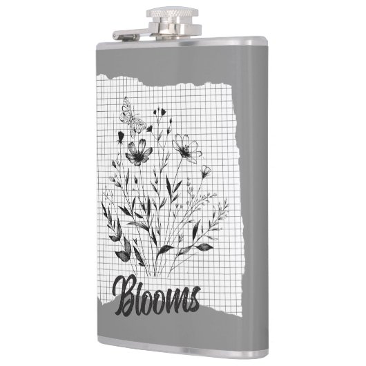 Butterfly Garden Sketches Flachmann (Links)