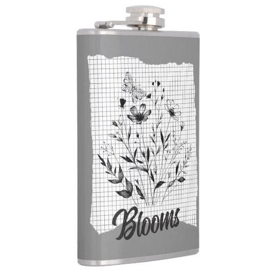 Butterfly Garden Sketches Flachmann (Rechts)