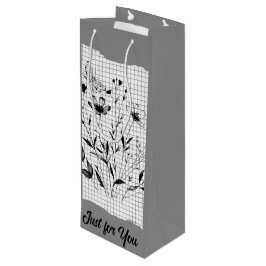 Butterfly Garden Sketches Geschenktüte Für Weinflaschen