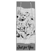 Butterfly Garden Sketches Geschenktüte Für Weinflaschen (Rückseite)