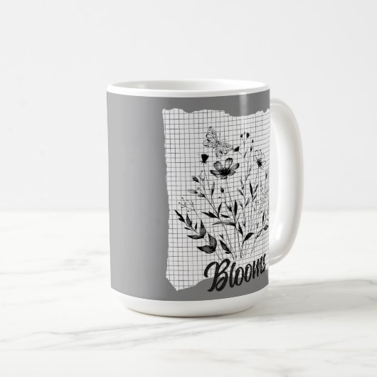 Butterfly Garden Sketches Kaffeetasse (VorderseiteRechts)