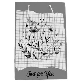 Butterfly Garden Sketches Mittlere Geschenktüte