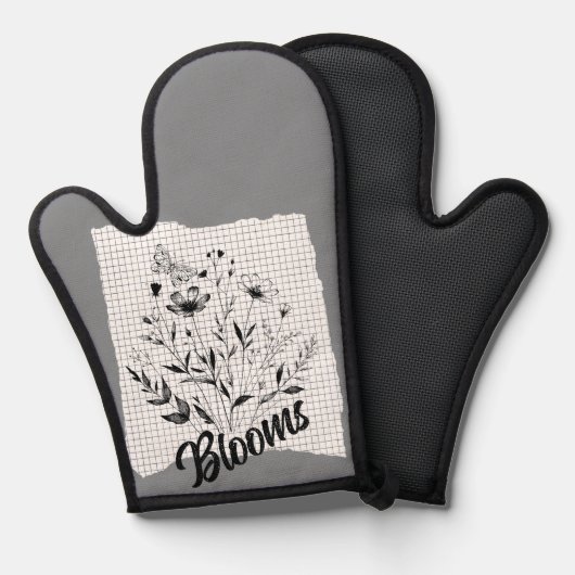 Butterfly Garden Sketches Ofenhandschuh (Vorderseite/Rückseite)