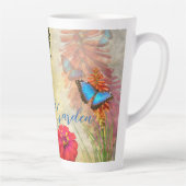 Butterfly Garden Sprichwort Hoch Latte Tasse (Rechts)