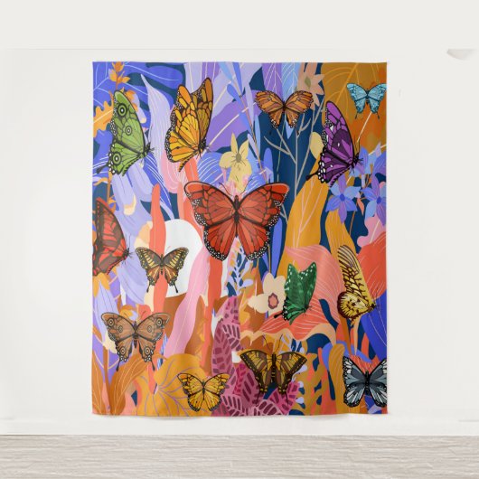Butterfly Garden Tapestry Wandteppich (Vorderseite)