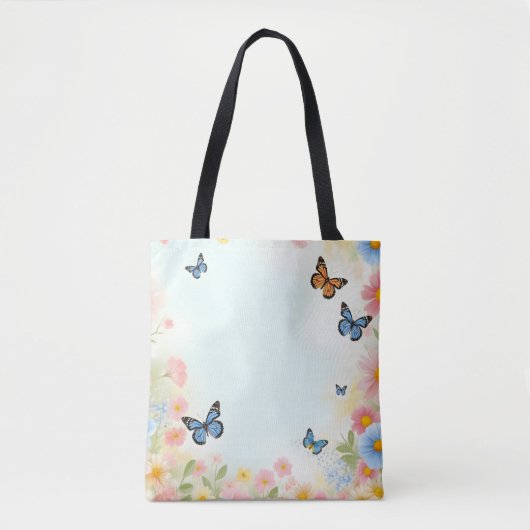 Butterfly Garden Tote Bag Tasche (Vorderseite)