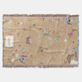 Butterfly Garden Vintag Throw Blanket Decke (Vorderseite)