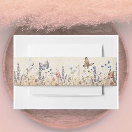 Butterfly Garden Vintage Einladung Bauch Band