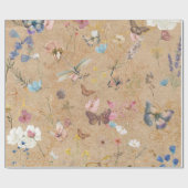 Butterfly Garden Vintage Umschlagpapier Geschenkpapier (Flach)