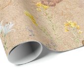 Butterfly Garden Vintage Umschlagpapier Geschenkpapier (Rolleneckpunkt)