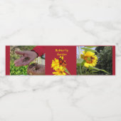Butterfly Garden Wasserflaschenetikett (Einzelnes Label)