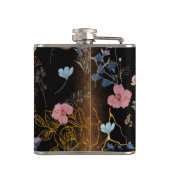 Butterfly Garden Wedding Black Flachmann (Rückseite)