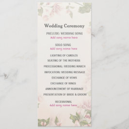 Butterfly Garden Wedding Program Programm