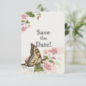 Butterfly Garden Wedding Save the Date Einladung (Stehend Vorderseite)