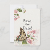 Butterfly Garden Wedding Save the Date Einladung (Vorderseite)