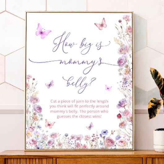 Butterfly Garden Wie groß ist Mama's Bauch Poster