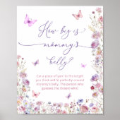 Butterfly Garden Wie groß ist Mama's Bauch Poster (Vorne)