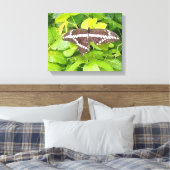 Butterfly Garden Wrapped Canvas Leinwanddruck (Insitu (Schlafzimmer))