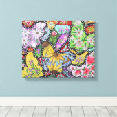 Butterfly Garden Wrapped Canvas Leinwanddruck (Insitu (Holzboden))