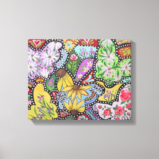 Butterfly Garden Wrapped Canvas Leinwanddruck (Vorderseite)