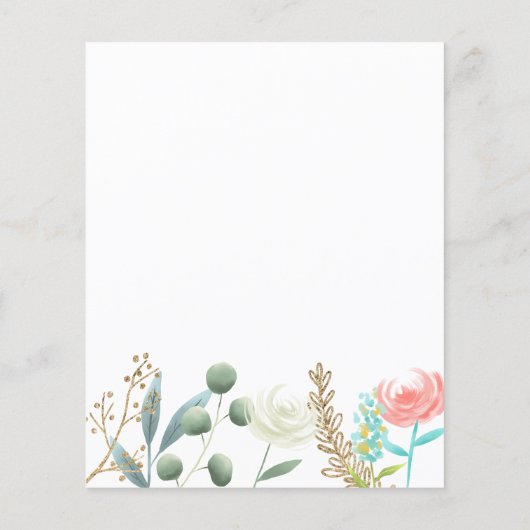 Butterfly Garden wünscht eine Babykarte (Rückseite)