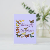 Butterfly Gardener Sprichwort Postkarte (Stehend Vorderseite)