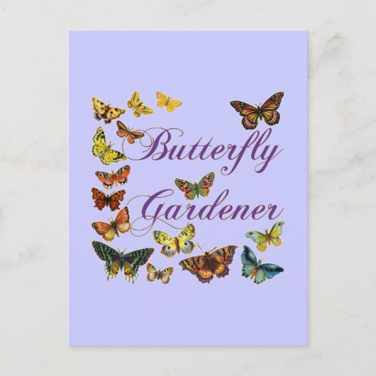 Butterfly Gardener Sprichwort Postkarte (Vorderseite)