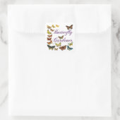 Butterfly Gardener Sprichwort Quadratischer Aufkleber (Tasche)