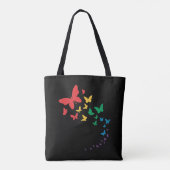Butterfly-Gay Pride-Longbug farbige Flagge Tasche (Rückseite)