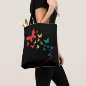 Butterfly-Gay Pride-Longbug farbige Flagge Tasche (Von Nahem)