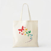 Butterfly-Gay Pride-Longbug farbige Flagge Tragetasche (Vorne)