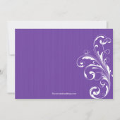 Butterfly geblüht Brautparty Einladen Lila Einladung (Rückseite)