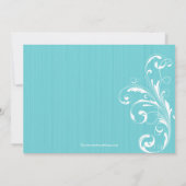 Butterfly-geblüht Brautparty Einladung Türkis (Rückseite)