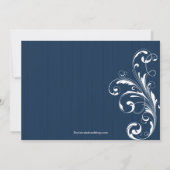 Butterfly geblüht Brautparty Invite Blue Einladung (Rückseite)