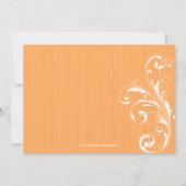 Butterfly geblüht Brautparty Invite Orange Einladung (Rückseite)