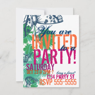 Butterfly Geburtstag Einladung Ankündigung Postcar