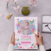 Butterfly Geburtstag Einladung mit Foto